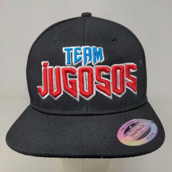 Foxin Men's Snapback Hat Black Adjustable Team Jugosos Embroidered Logo - Picture 2 of 9